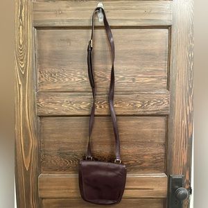 Small Brown Leather Hobo Brand Crossbody Bag